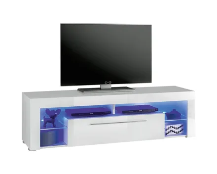 TV-Möbel Goal Dekor weiss 153 x 44 x 44 cm inkl. LED