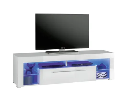 TV-Möbel Goal Dekor weiss 153 x 44 x 44 cm inkl. LED