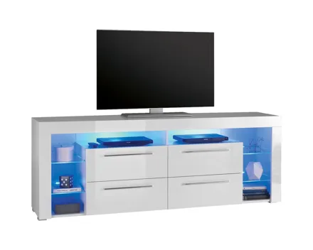 TV-Möbel Goal Dekor weiss 179 x 66 x 44 cm inkl. LED