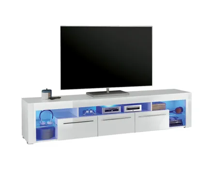 TV-Möbel Goal Dekor weiss 200 x 44 x 44 cm inkl. LED