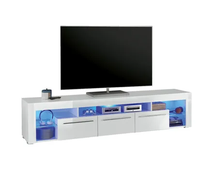 TV-Möbel Goal Dekor weiss 200 x 44 x 44 cm inkl. LED