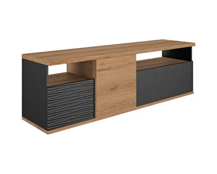 TV-Möbel Otello Dekor Eiche schwarz 181,5 x 56,5 x 47 cm