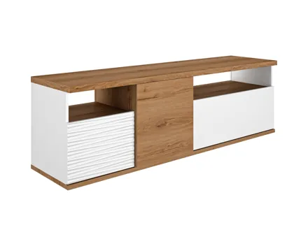 TV-Möbel Otello Dekor Eiche weiss 181.5 x 56.5 x 47 cm