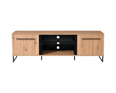 TV-Möbel Sardinia Melamin Artisan schwarz 171 x 54 x 42 cm