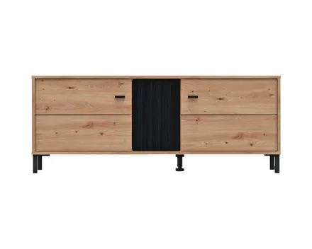 TV Möbel Skagen Dekor Artisan/schwarz 131 x 52 x 40 cm