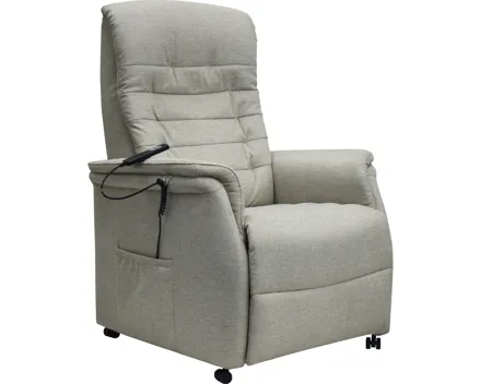 TV-Sessel Modica Stoff beige, Heizung und Aufstehhilfe
