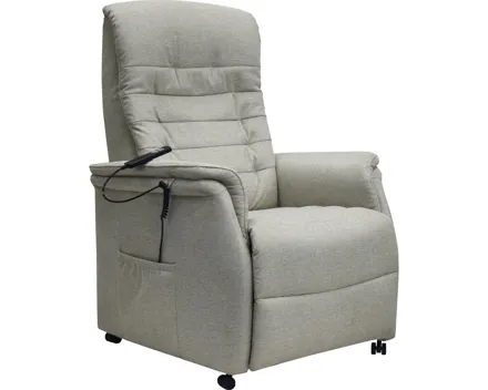 TV-Sessel Modica Stoff beige, Heizung und Aufstehhilfe