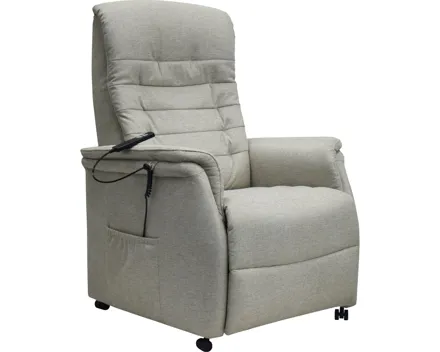 TV-Sessel Modica Stoff beige, Heizung und Aufstehhilfe