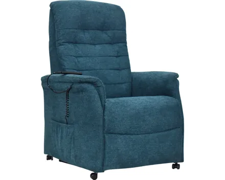TV-Sessel Modica Stoff petrol, Heizung und Aufstehhilfe