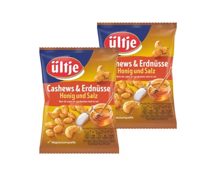 ültje Cashew - Erdnuss Mix Honig & Salz 2x 200g
