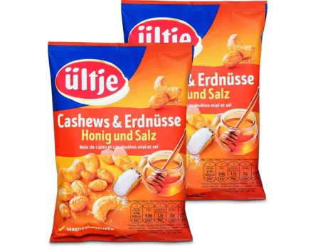 ültje Nussmix Cashews & Erdnüsse mit Honig 2x200g