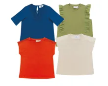 UP 2 FASHION Damen, SLUB SHIRT MIT SPITZE