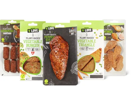 V-Love-Fisch- und -Fleisch-Alternativen, gekühlt