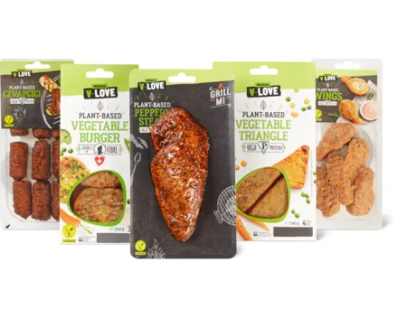 V-Love-Fisch- und -Fleisch-Alternativen, gekühlt