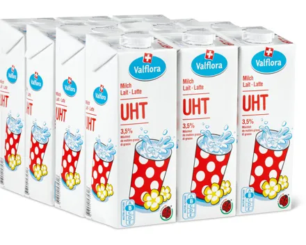 Valflora Vollmilch UHT, IP-SUISSE, 12er-Pack