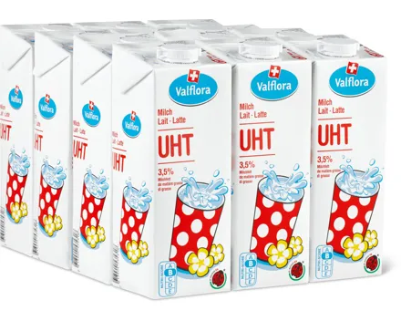 Valflora Vollmilch UHT, IP-SUISSE, 12er-Pack
