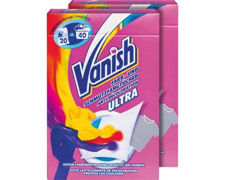 Vanish Farb- und Schmutzfangtücher Ultra 2 x 20 Tücher