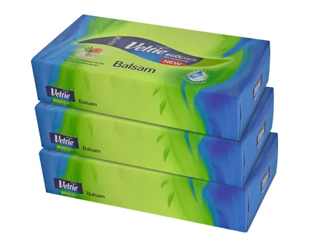 Veltie Kosmetiktücher Balsam & Aloe Vera 3 x 70 Stück