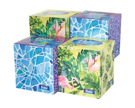 Veltie Kosmetiktücher Würfel 4 x 60 Stück