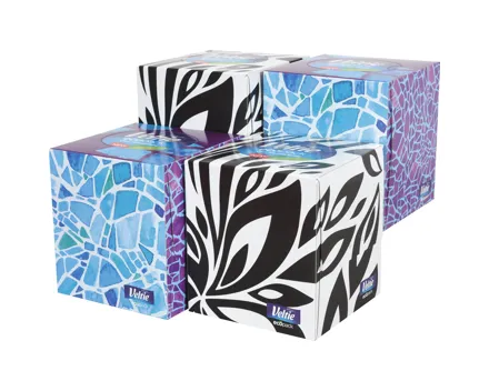 Veltie Kosmetiktücher Würfel 4 x 60 Stück