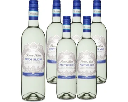 Veneto DOC Pinot Grigio Rocca Alata 6x 75cl (2025) – Weisswein, Italien (0.75l)