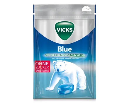 Vicks Blau Bonbons Menthol ohne Zuckerzusatz