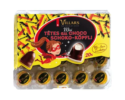Villars Choco-Köpfli dunkel Mini 20 Stück