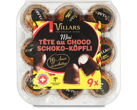 Villars Choco-Köpfli zartbitter 9x10g