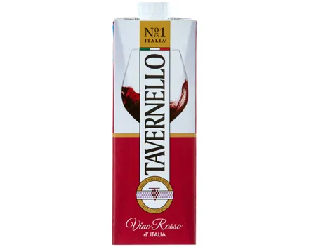 Vino Rosso d'Italia Tavernello – Rotwein, Italien (1l)