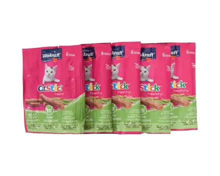 Vitakraft Cat Sticks Multipack Huhn/Katzengras 5 x 6 Stück