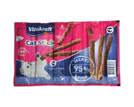 Vitakraft Cat Sticks Multipack Kabeljau + Seelachs 5x6 Stück