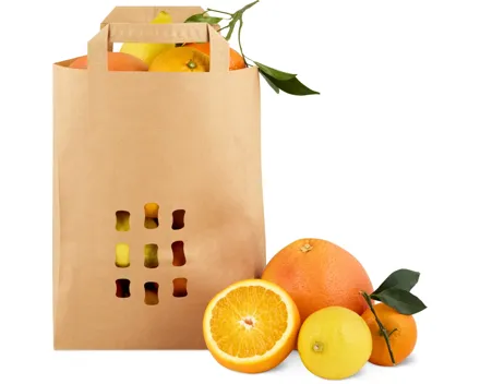 Vitamin-Tasche mit Zitrusfrüchten, zum Selberfüllen