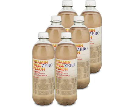 Vitamin Well Peach Zero 6x 50cl