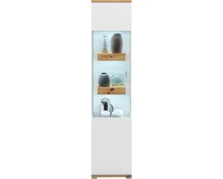 Vitrine Corso Melamin weiss Artisan 45 x 198 x 37 cm, inkl. LED