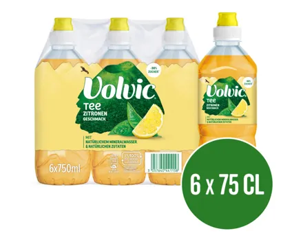 Volvic Schwarztee mit Zitronengeschmack 6x75cL
