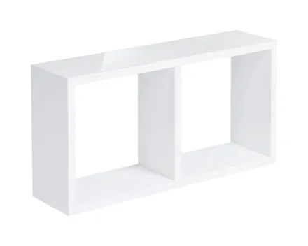Wandregal Yasmine weiss/hochglanz 59 x 30 x 15 cm
