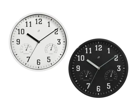 Wanduhr mit Thermo- und Hygrometer