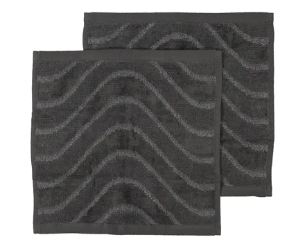 Waschlappen Frottee 2er-Set 30 x 30 cm anthrazit