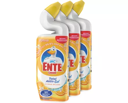 WC Ente Total Aktiv Gel Citrus Splash 3 x 750 ml