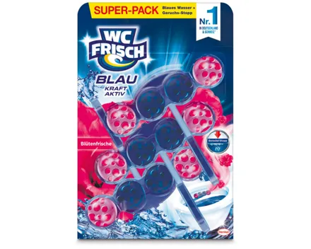 WC Frisch Blau Kraft Aktiv Blütenfrische 3x50g