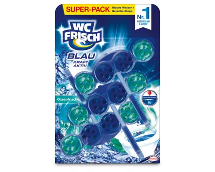WC Frisch Blau Kraft Aktiv Ozeanfrische 3x50g