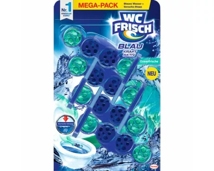 WC Frisch Einhänger Blau Kraft Aktiv Ozean-Frische 4 x 50 g
