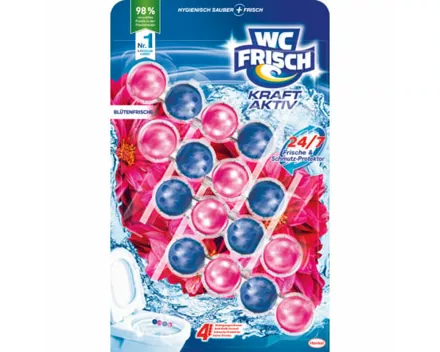 WC Frisch Einhänger Kraft Aktiv Blüten-Frische 4 x 50 g