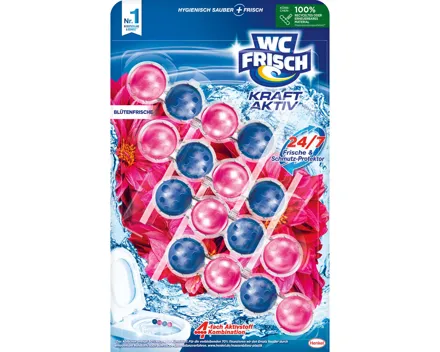 WC Frisch Einhänger Kraft Aktiv Blüten-Frische 4 x 50 g