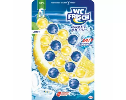 WC Frisch Einhänger Kraft Aktiv Lemon 4 x 50 g