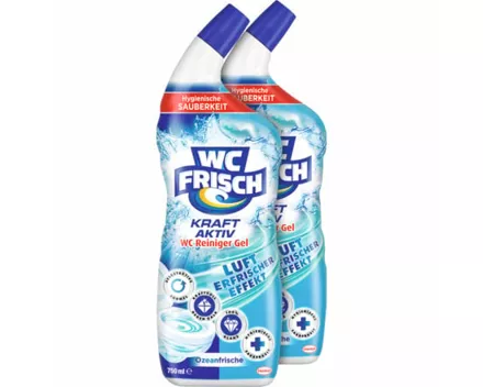 WC Frisch WC Reiniger Gel Kraft Aktiv Ozeanfrische 2 x 750 ml