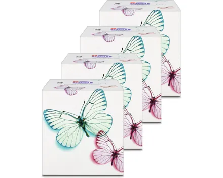 Well Kosmetiktücher Design Würfel 3-lagig Farbe...