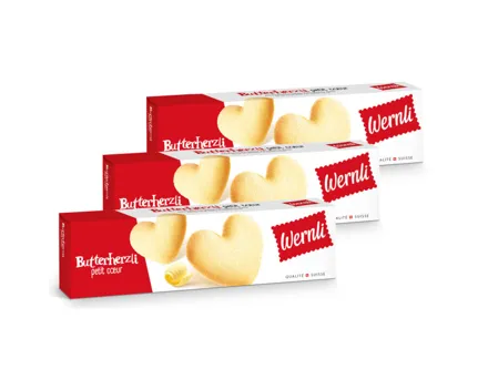 Wernli Butterherzli 3x100g