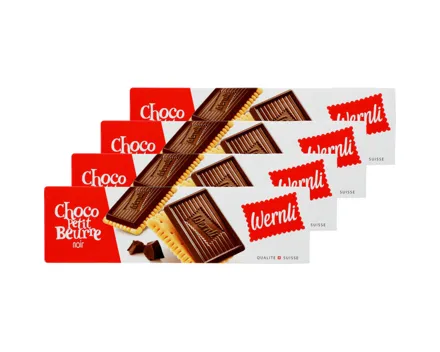 Wernli Choco Petit Beurre noir 4x 125g