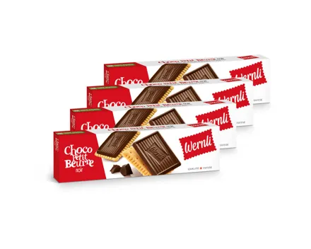 Wernli Choco Petit Beurre Noir 4x125g